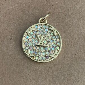 Upcycle Gold and Irridescent Crystal Pendant